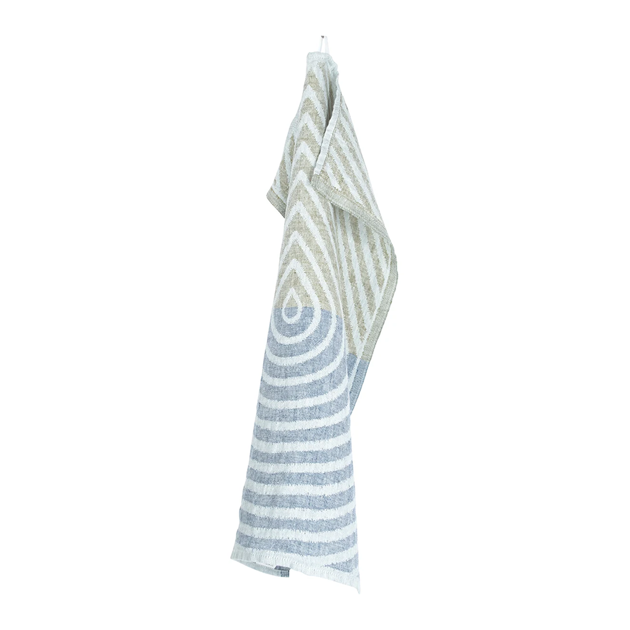 LAPUAN - SERVIETTE DE CUISINE EN LIN HELMI. ROSE+BLANC