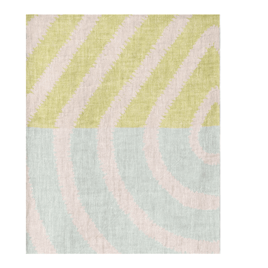 LAPUAN - METSÄLAMPI LINEN - KING SIZE TOWEL. ROSE+GREY+LIME