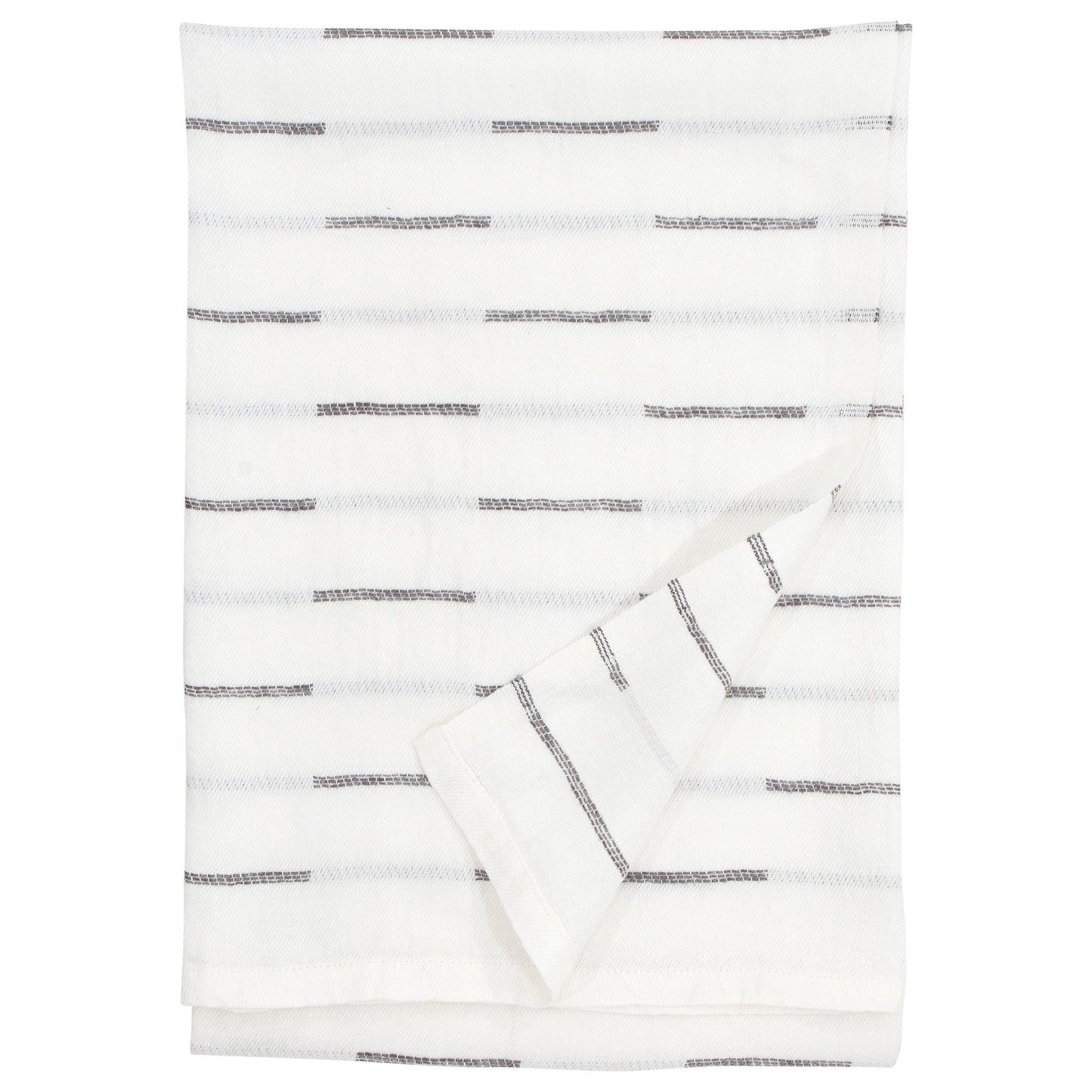 LAPUAN - PAUSSI - LINEN KING BATH TOWEL. WHITE + GREY