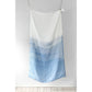 LAPUAN - SAARI LINEN KING TOWEL. WHITE+RAINY BLUE
