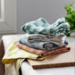 LAPUAN - KOODI LINEN HAND TOWEL. NATURAL+YELLOW