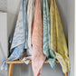 LAPUAN - KOODI LINEN HAND TOWEL. NATURAL+YELLOW