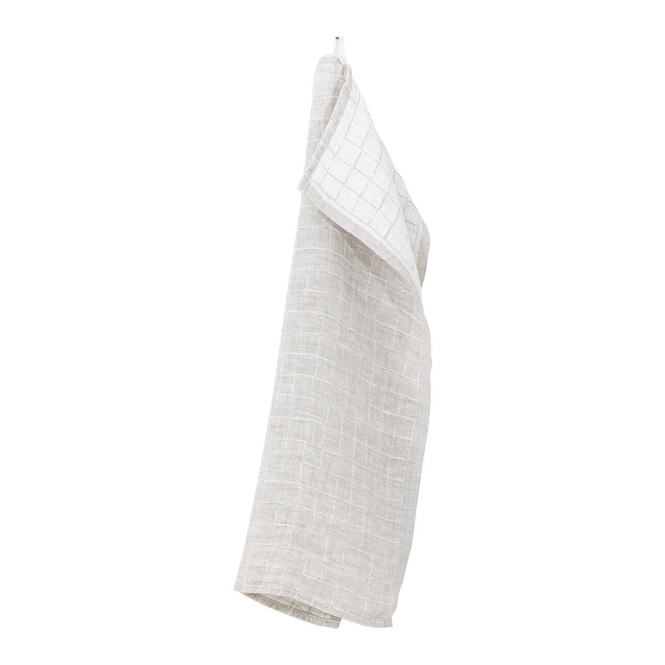 LAPUAN - LASTU LINEN HAND TOWEL. NATURAL+WHITE