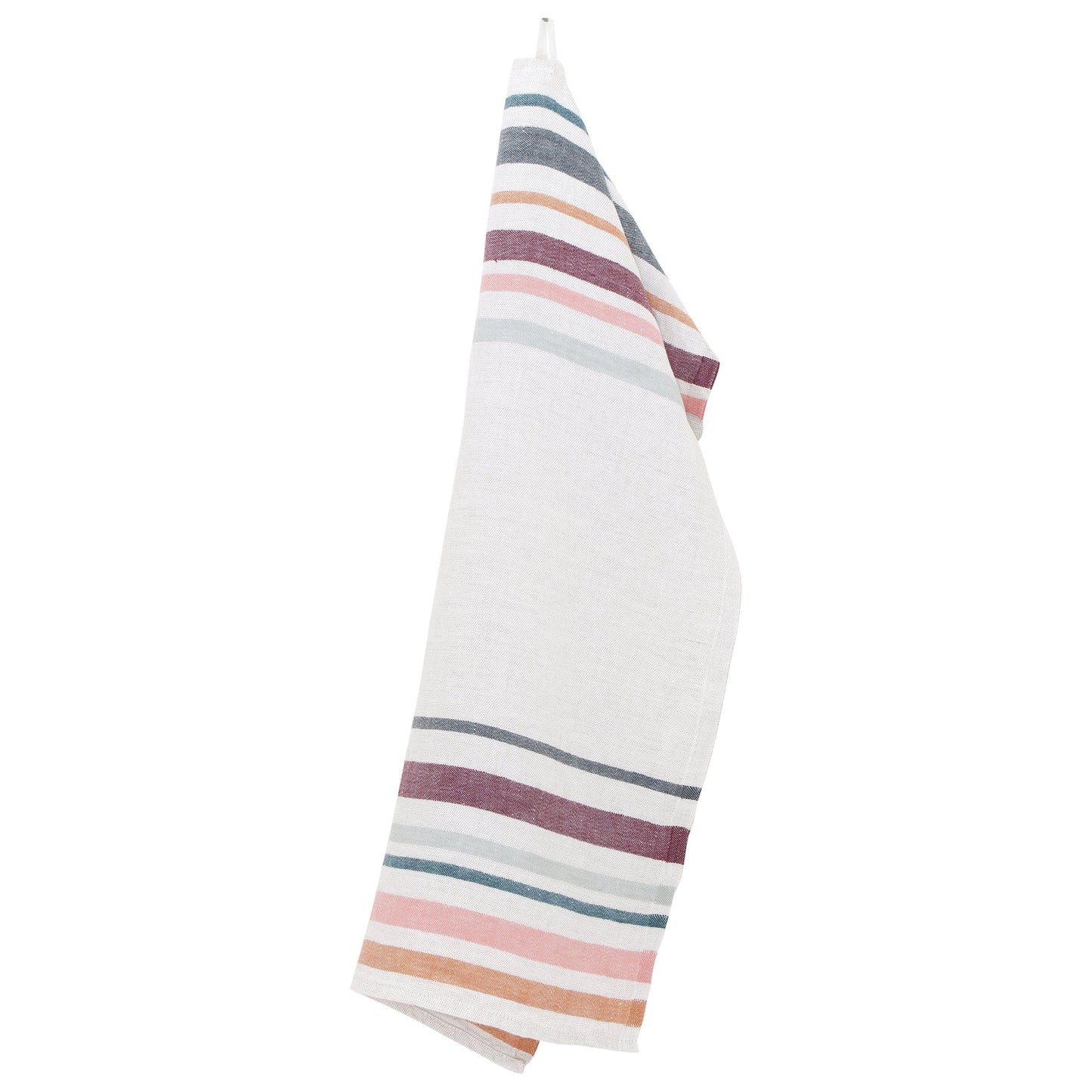 LAPUAN - LEWA LINEN HAND TOWEL. GREY + BORDEAUX