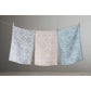 LAPUAN - NIITTY LINEN TOWEL. WHITE+RAINY BLUE