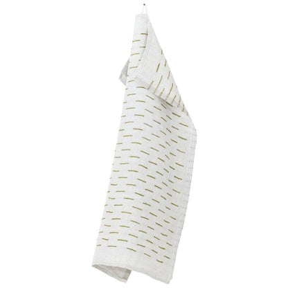 LAPUAN - PAUSSI LINEN KING BATH TOWEL. NATURAL+OLIVE