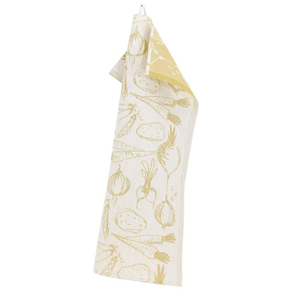 LAPUAN - SADONKORJUU HAND + KITCHEN TOWEL. WHITE+GOLD