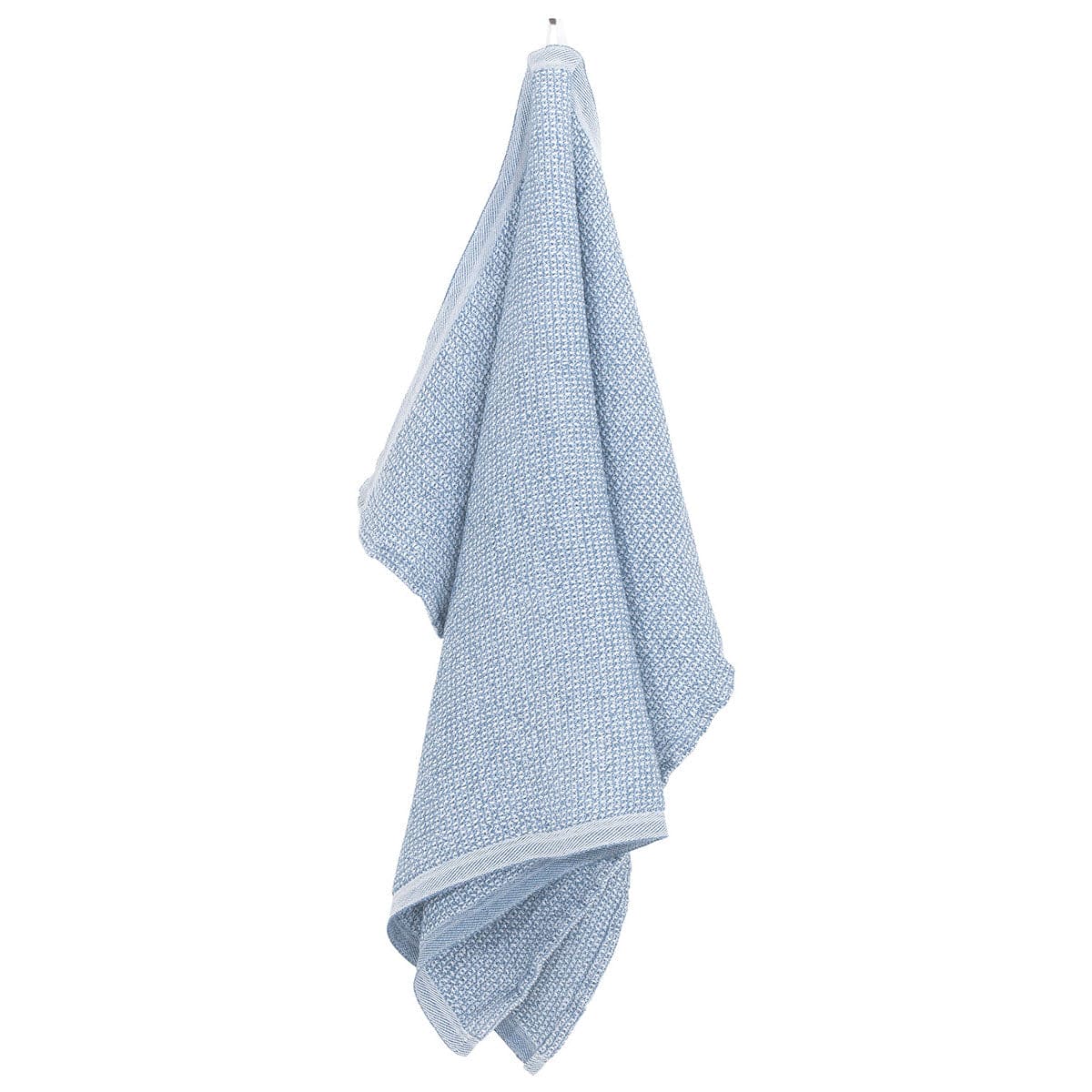 LAPUAN - TERVA WAFFLE TOWEL. WHITE+RAINY BLUE