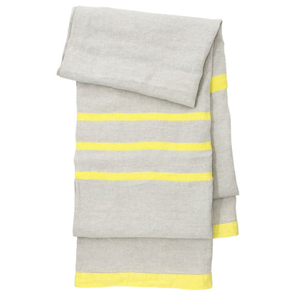 NAPPE / JETÉ EN LIN LAPUAN KANKURIT USVA. NATUREL+JAUNE