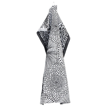 LAPUAN - SERVIETTE DE TOILETTE EN COTON BIOLOGIQUE + LIN RUUT. NOIR