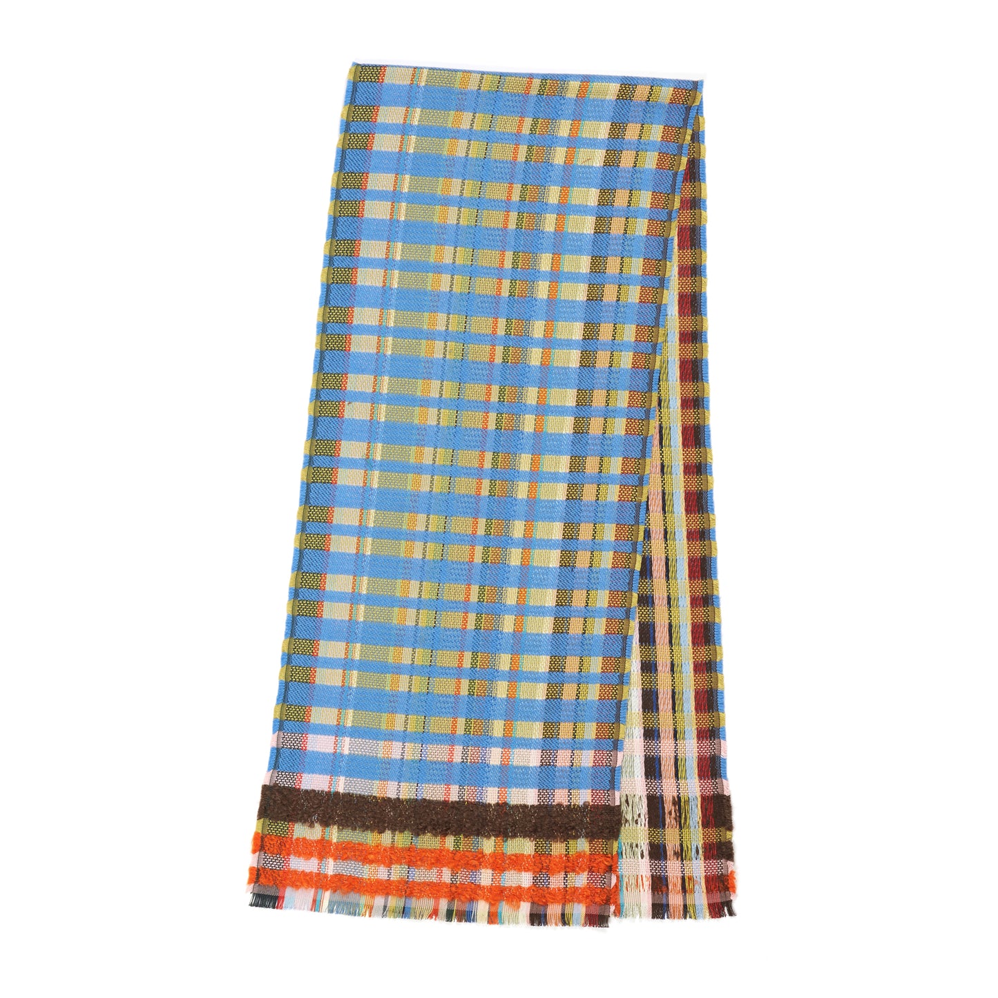 WALLACE+SEWELL - SILK+CASHMERE SCARF - GIOVANNI - BLUE