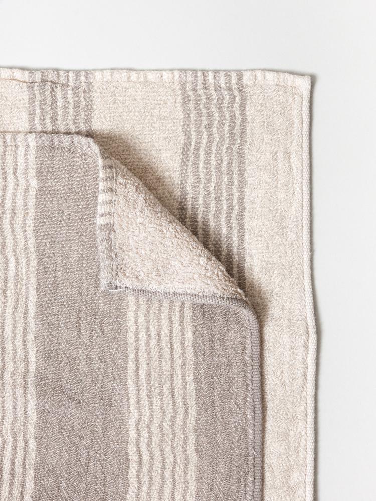 KONTEX - ORGANIC LILLE TOWEL. IVORY+NATURAL