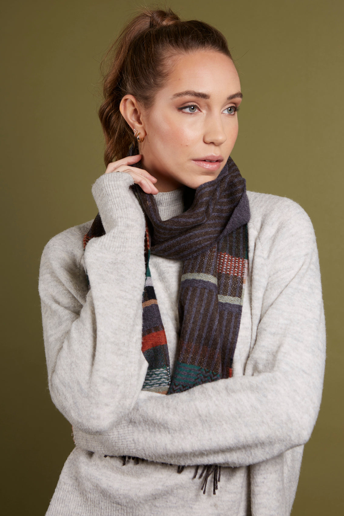 WALLACE+SEWELL - SCARF - DORVIGNY - CHARCOAL