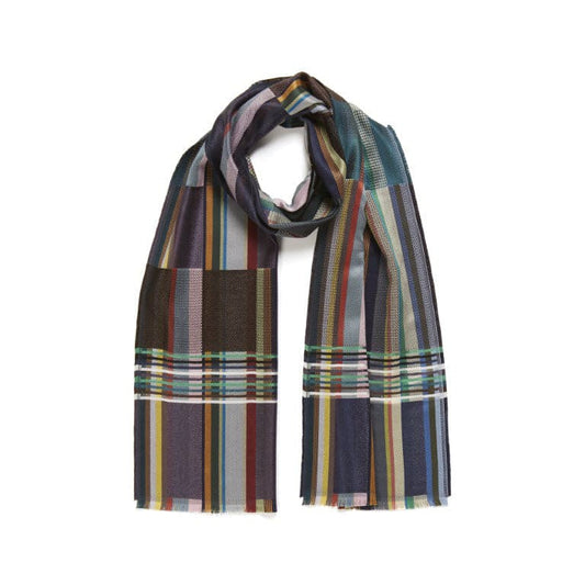 WALLACE+SEWELL - SILK SCARF - CHERUBINA - GUNMETAL