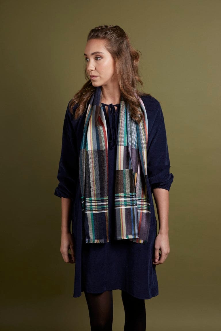 WALLACE+SEWELL - SILK SCARF - CHERUBINA - GUNMETAL