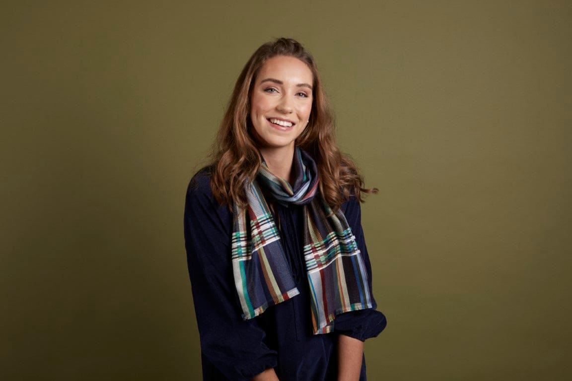 WALLACE+SEWELL - SILK SCARF - CHERUBINA - GUNMETAL