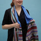 WALLACE+SEWELL - SILK+LAMBSWOOL SCARF - MARCELINE - COBALT