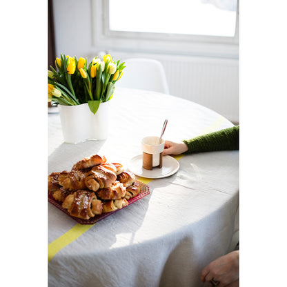NAPPE / JETÉ EN LIN LAPUAN KANKURIT USVA. NATUREL+JAUNE