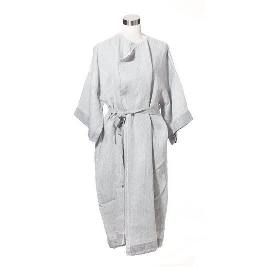LAPUAN - KASTE PRESHRUNK LINEN BATHROBE. GREY