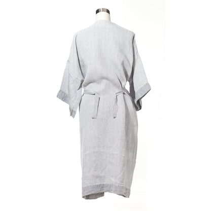 PEIGNOIR DE BAIN EN LIN PRÉLAVÉ LAPUAN KASTE. GRIS