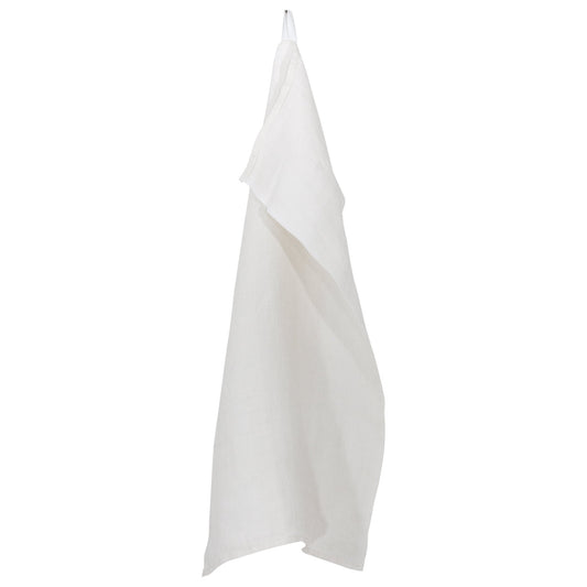 LAPUAN - MONO LINEN HAND TOWEL. WHITE