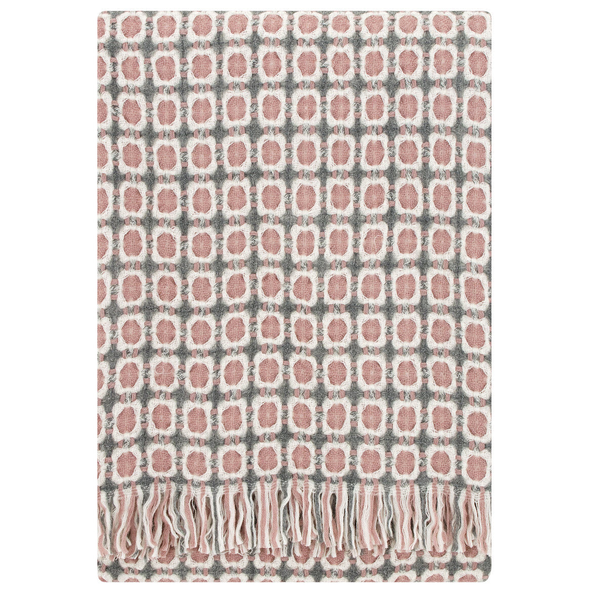 LAPUAN - LAMBSWOOL BLANKET. ROSE