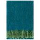 LAPUAN - REVONTULI MOHAIR BLANKET. GREEN + PETROLEUM