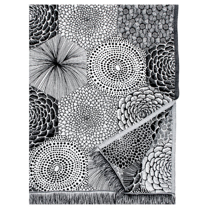 LAPUAN - COUVERTURE / NAPPE EN COTON BIOLOGIQUE + LIN RUUT. NOIR