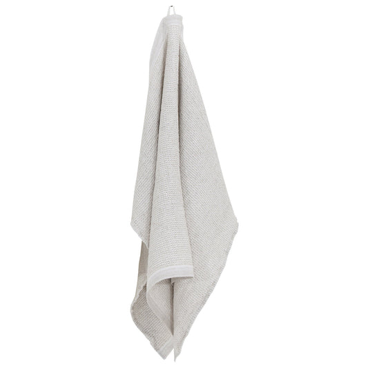 LAPUAN - TERVA WAFFLE TOWEL. WHITE+NATURAL