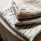 LAPUAN - PAUSSI - LINEN HAND TOWEL. WHITE + GREY