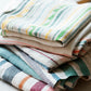 LAPUAN - WATAMU LINEN HAND TOWEL. BLUE + RED