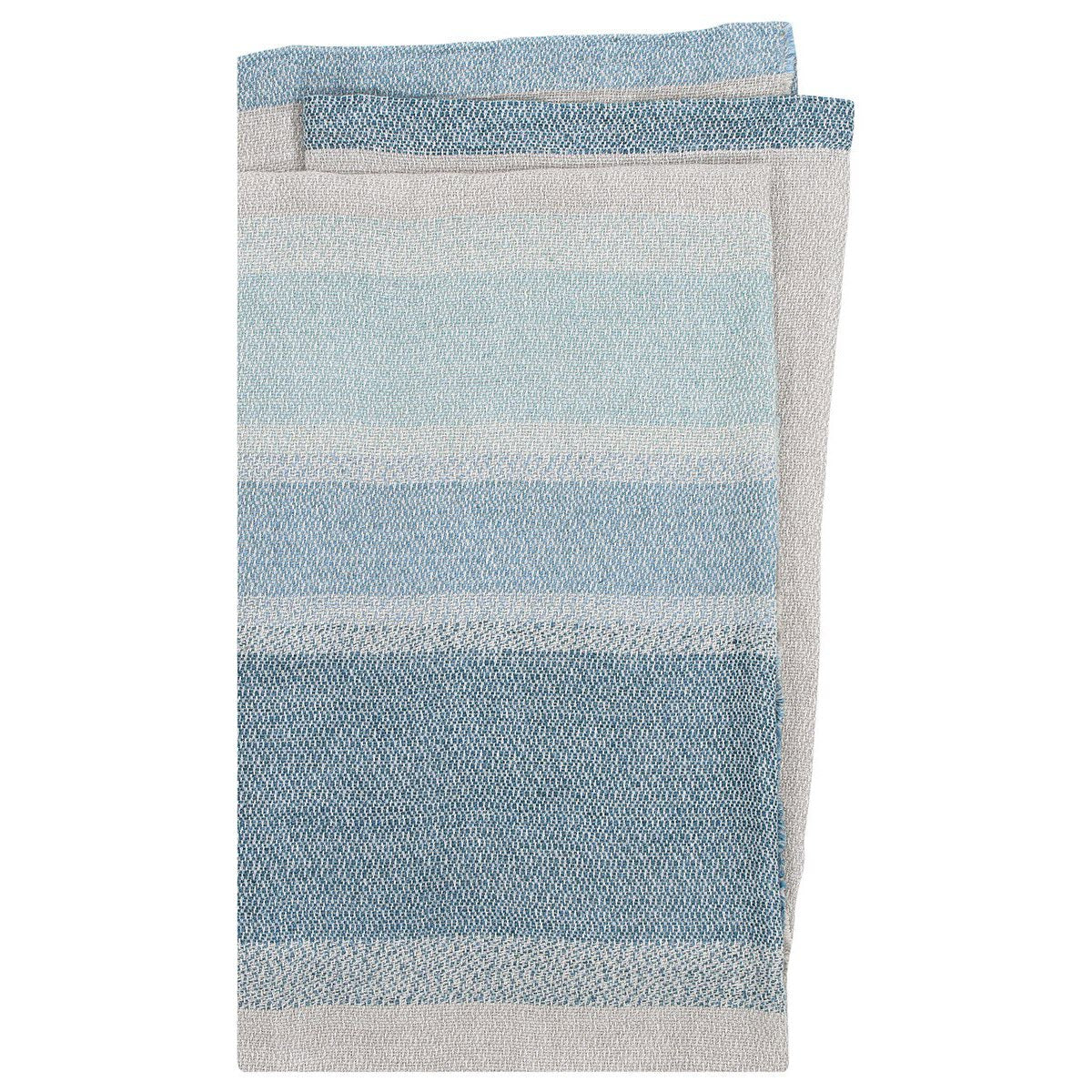 LAPUAN - RUOSTE LINEN BLANKET. LINEN + BLUE + TURQUOISE