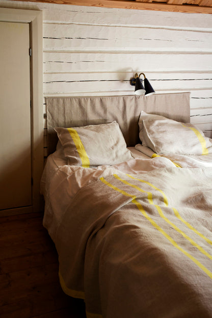 NAPPE / JETÉ EN LIN LAPUAN KANKURIT USVA. NATUREL+JAUNE